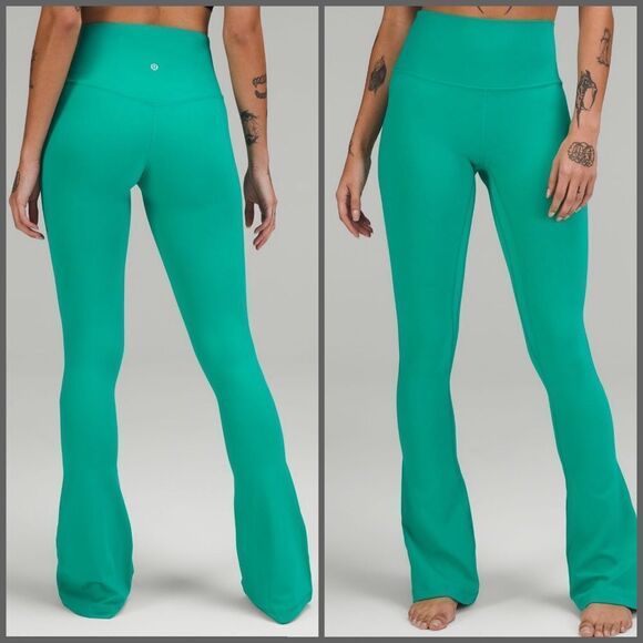 Lululemon‎ Align High-Rise Mini-Flared Pant 32" Maldives Green size 10 NWT - Picture 1 of 7